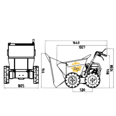 Lumag MD300R Raddumper MINI-TRANSPORTER mit Vierradantrieb