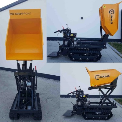 Lumag MD500HPROHT Benzin Raupendumper mit HIGH-TIP-Funktion und Kettenantrieb