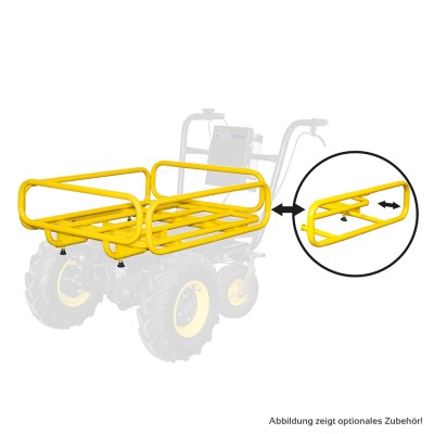 BAMATO MTR-300W Elektrische Akku Schubkarre Motorschubkarre bis zu 300 kg Tragkraft